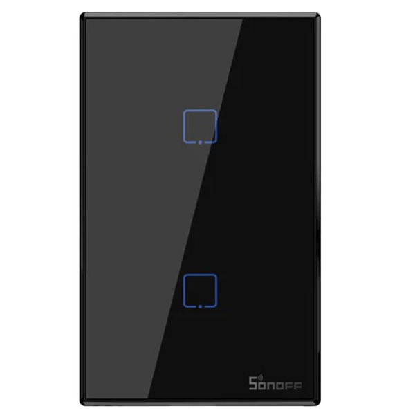 مفتاح Sonoff الذكي( الثنائي - أسود  )